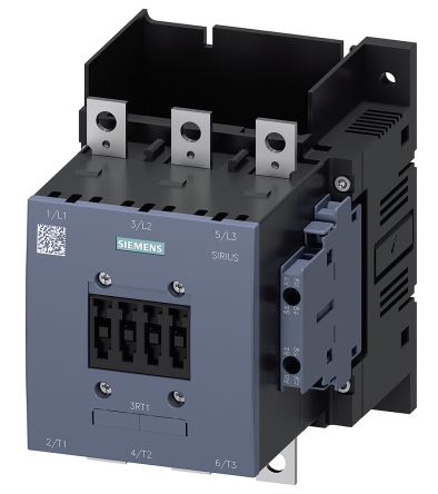 Siemens Contacteur Série 3RT1, 3 Pôles, 3NO, 115 A, 110 V C.a., 55 KW
