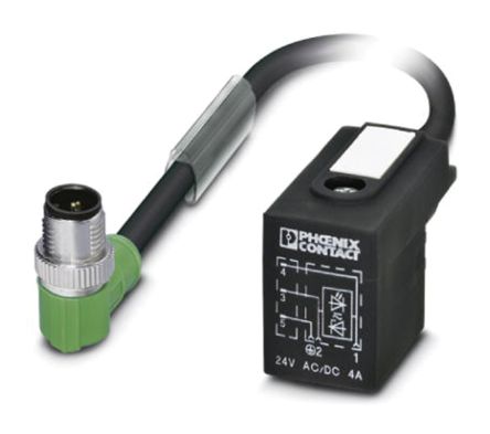 Phoenix Contact SAC Konfektioniertes Sensorkabel 3-adrig Stecker / DIN 43650 Form-BI, Länge 300mm