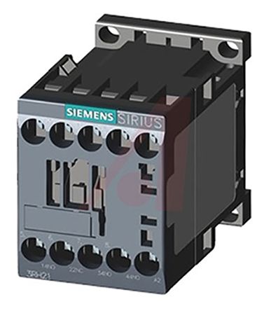 Siemens Contattore, Serie 3RH2, 4 Poli, 3NO + 1NC, 10 A, Bobina 110 V C.a.