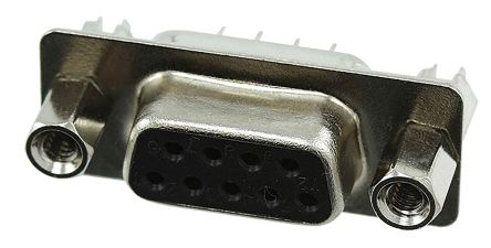 Amphenol FCI Conector D-sub FCI, Paso 2.74mm, Recta, Orificio Pasante, Hembra, 250 V, 5A, Con Arpón, Tornillo