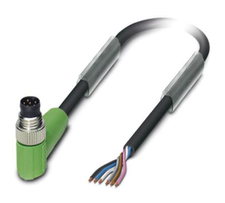 Phoenix Contact Male 6 Way M8 To Sensor Actuator Cable, 5m