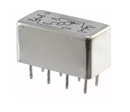 TE Connectivity PCB Mount Signal Relay, 24V Dc Coil, 2A Switching Current, DPDT