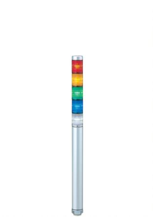 Patlite MP Series Coloured Signal Tower, 5 Lights, 24 V Ac/dc, Direct Mount