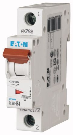 Eaton Moeller MCB Leitungsschutzschalter Typ C, 1-polig 4A, Abschaltvermögen 10 KA XPole DIN-Schienen-Montage