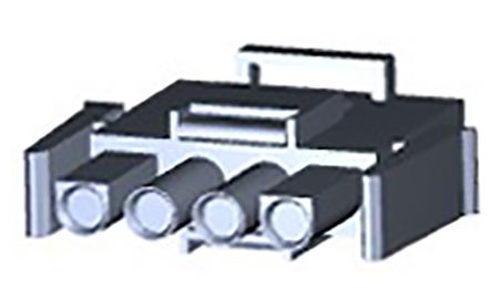 TE Connectivity Universal MATE-N-LOK II Steckverbindergehäuse Stecker 6.35mm, 4-polig / 1-reihig Gerade Für Universaler