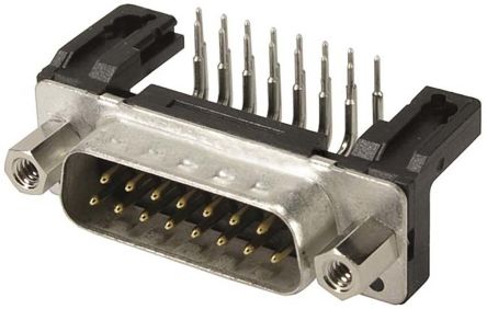 HARTING D-Sub Standard Sub-D Steckverbinder Stecker Abgewinkelt, 37-polig / Raster 2.76mm, Durchsteckmontage