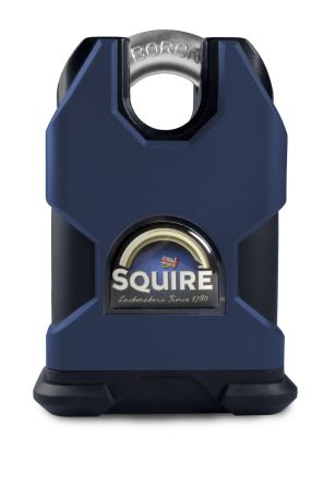 Squire Gehärteter Stahl Vorhängeschloss Mit Schlüssel Blau, Bügel-Ø 10mm X 16mm