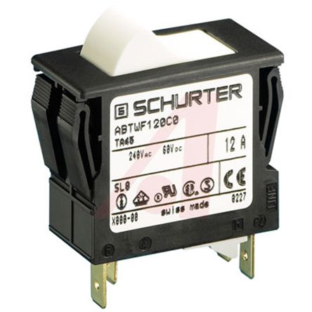 Schurter Circuit Breaker Switch - TA45 2 Pole 60 V Dc, 240 V Ac Voltage Rating Panel Mount, 20A Current Rating
