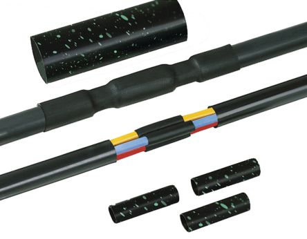 HellermannTyton LVK Kabelmuffen-Set, Für 6 → 25mm² Leiter, Wärmeschrumpftüllen, Halogenfrei