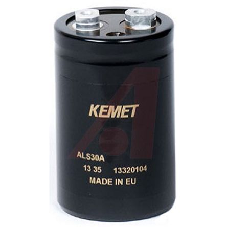 KEMET ALS30, Schraub Aluminium-Elektrolyt Kondensator 2200μF ±20% / 400V Dc, Ø 51mm X 105mm X 105mm, +85°C