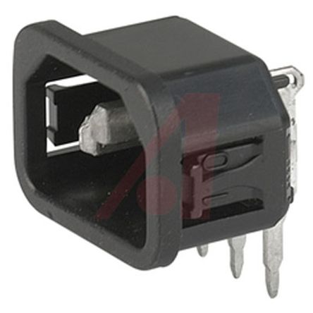 Schurter C14 Snap-In IEC Connector Male, 10A, 250 V