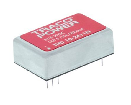 TRACOPOWER THD 10N DC/DC-Wandler 10W 12 V Dc IN, 5V Dc OUT / 2A 1.5kV Dc Isoliert