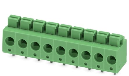 Phoenix Contact PTS 1.5/ 9-5.0-H Series PCB Terminal Block, 9-Contact