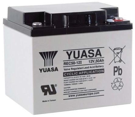 Yuasa Batterie Au Plomb étanche 12V 50Ah Cyclique