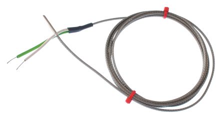 RS PRO Thermoelement Typ J / +350°C, Fühler L 25mm, Kabel L. 2m, Glasfaser, ø 3.18mm