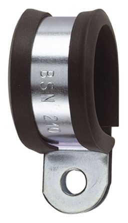 Flexicon FCC Glanzverzinktes PVC Kabelrohr Befestigung P-Clip 44mm Schwarz-Finish