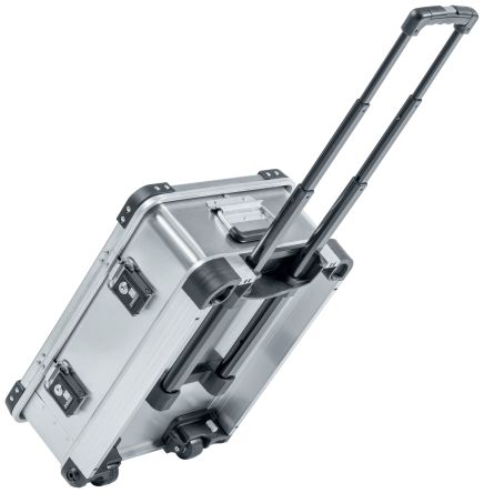Zarges K 424 XC Aluminium Transportkoffer Silber, Auf Rädern, Außenmaße 550 X 400 X 233mm / Innen 516 X 350 X 159mm