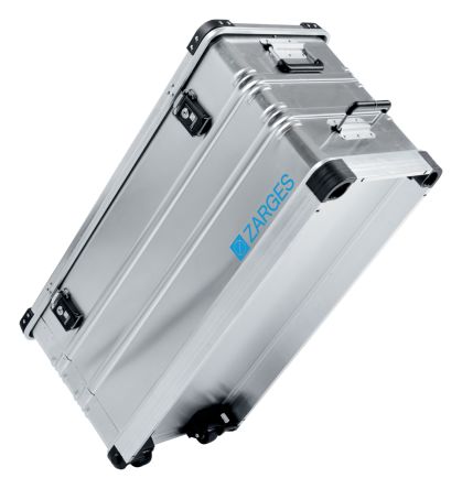 Zarges K 424 XC Aluminium Transportkoffer Silber, Auf Rädern, Außenmaße 960 X 400 X 455mm / Innen 910 X 350 X 380mm