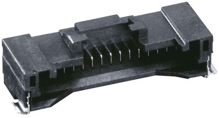 Hirose Conector Macho Para PCB Ángulo De 90° Serie DF50 De 16 Vías, 1 Fila, Paso 1.0mm, Para Soldar, Montaje Superficial