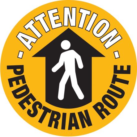 RS PRO Self-Adhesive Area Hazard Hazard Warning Sign (English)