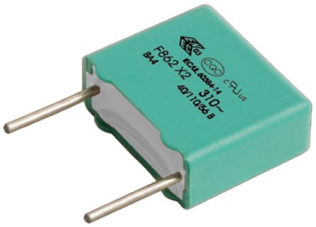 KEMET F862 X2 Folienkondensator 150nF ±10% / 310V Ac, THT Raster 22.5mm