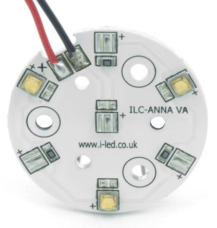 Intelligent LED Solutions ILS, LED-Array Weiß, 3-LEDs 8.4 → 9.75V, Ø 30mm 420 Lm-Typ, 4000K 2.2 (15 PCD) Mm, 3.25 (19 PCD) Mm Aluminium