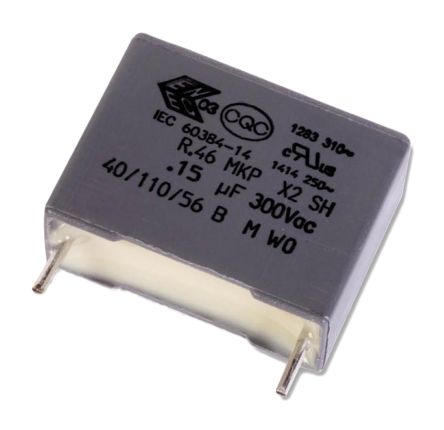 KEMET R46 X2 Folienkondensator 1μF ±10% / 310V Ac, THT Raster 22.5mm