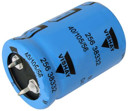 Vishay 256 Snap-In Aluminium-Elektrolyt Kondensator 1200μF ±20% / 100V Dc, Ø 26mm X 32mm, Bis 105°C