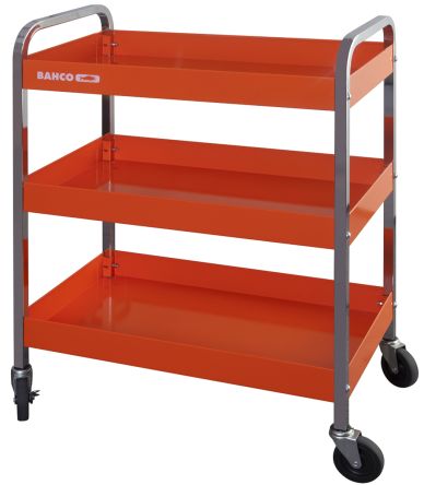 Bahco 3 Shelf Aluminium Workshop Trolley, 1315 X440 X1025mm, 30 (per Shelf)kg Load