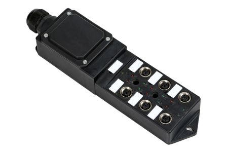 RS PRO Sensor-Box 24V Dc 6 Anschlüsse 5 Auslässe M12
