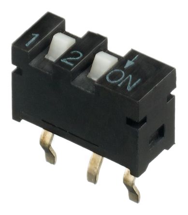 APEM PCB-Montage SIL-Schalter Gleiter 2-stellig 1-poliger Ein-/Ausschalter 10 MA @ 5 V Dc (schaltend), 100 MA @ 50 V Dc