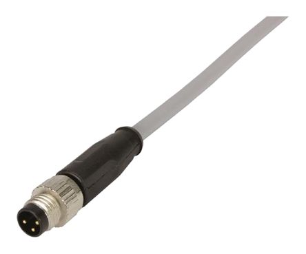 HARTING Cable De Conexión, Con. A M8 Macho, 3 Polos, Con. B Sin Terminación, Cod.: A, Long. 1m, IP67