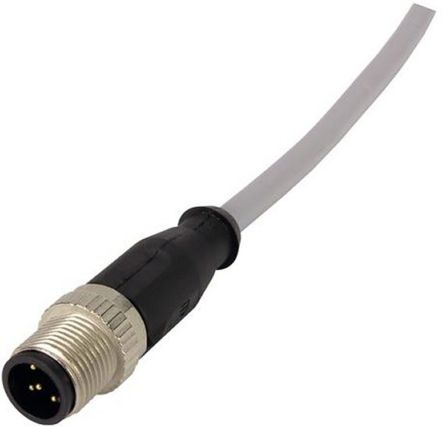 HARTING Cable De Conexión, Con. A M12 Hembra, 4 Polos, Con. B M12 Macho, 4 Polos, Cod.: A, Long. 1m, IP67