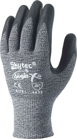 Skytec Black Cut Resistant Glass Fibre, Nylon Nitrile-Coated Reusable Gloves 10 - L