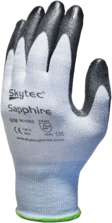 Skytec Blue Cut Resistant Glass Fibre, HPPE Polyurethane-Coated Reusable Gloves 9 - M