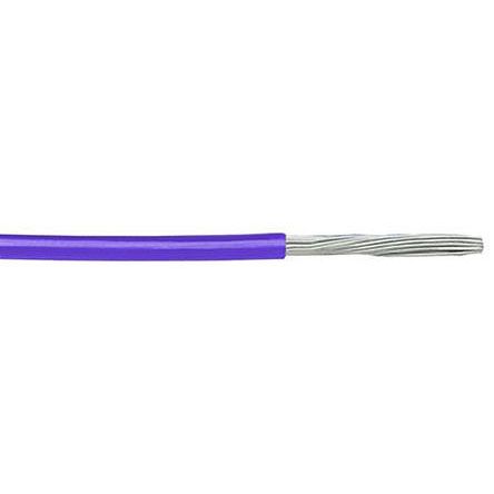 Alpha Wire Einzeladerleitung 0,2 Mm², 24 AWG 30m Violett PTFE Isoliert Ø 1.12mm 19/0,13 Mm Litzen UL1213