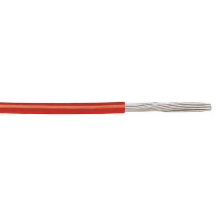 Alpha Wire Einzeladerleitung 0,2 Mm², 24 AWG 30m Rot PTFE Isoliert Ø 1.12mm 19/0,13 Mm Litzen UL1213