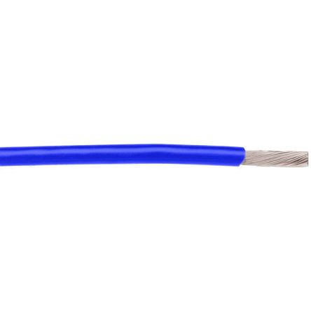 Alpha Wire Einzeladerleitung 0,33 Mm², 22 AWG 30m Blau PTFE Isoliert Ø 1.52mm 19/0,16 Mm Litzen UL1180