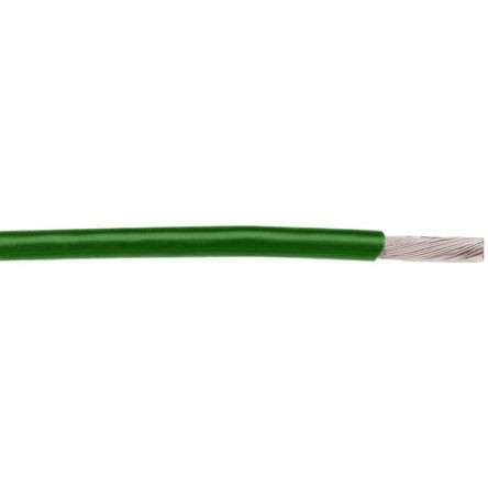 Alpha Wire Einzeladerleitung 0,03 Mm², 32 AWG 30m Grün PTFE Isoliert Ø 0.56mm 7/0,008 Mm Litzen MIL-W-16878