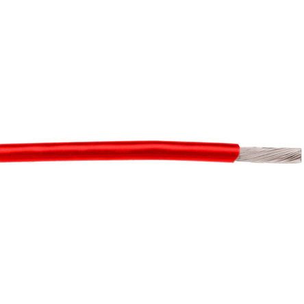 Alpha Wire Einzeladerleitung 0,06 Mm², 30 AWG 30.5m Rot PTFE Isoliert Ø 0.61mm 14062 Litzen MIL-W-16878