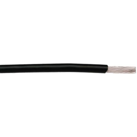 Alpha Wire 2841 Series Black 0.05 Mm² Hook Up Wire, 30 AWG, 1/0.25 Mm, 30.5m, PTFE Insulation