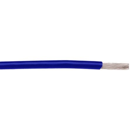 Alpha Wire Einzeladerleitung 0,09 Mm², 28 AWG 30.5m Blau PTFE Isoliert Ø 0.69mm 13332 Litzen MIL-W-16878