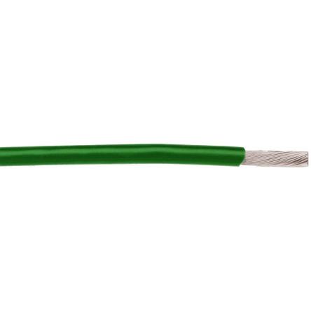 Alpha Wire Einzeladerleitung 0,09 Mm², 28 AWG 30.5m Grün PTFE Isoliert Ø 0.69mm 19/40 Litzen MIL-W-16878