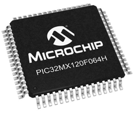 Microchip Microcontrolador PIC32MX120F064H-I/PT, Núcleo PIC De 32bit, RAM 8 KB, 50MHZ, TQFP De 64 Pines
