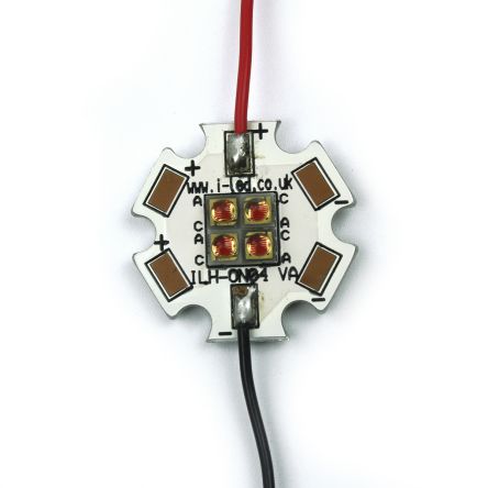 Intelligent LED Solutions ILS, LED-Array Rot, 4-LEDs 6.4 → 9.2V, Ø 20mm 804 MW-Typ Aluminium