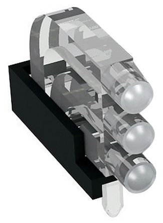 Mentor GmbH Mentor LED-Lichtleiter 3-fach, Dom-Linse Klar 3.16 X 14.45 X 10.7mm, PCB-Montage