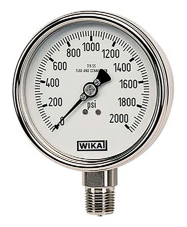 WIKA Dial Pressure Gauge 3000psi, 9831988, RS Calibration