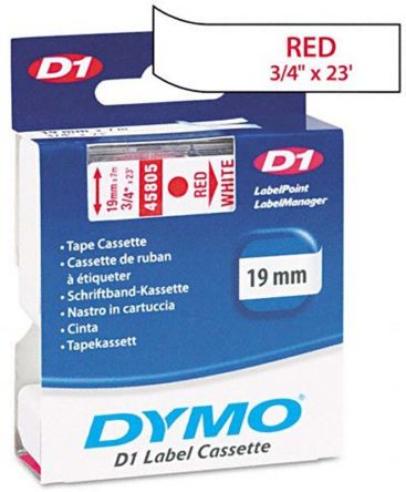 Dymo Etichetta Rosso Su Bianco