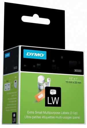 Dymo Black On White Label, 25mm Label Length, 25mm Label Width