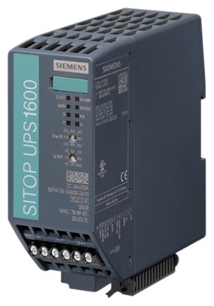 Siemens Fuente De Alimentación Ininterrumpida, 480W, 24V Dc, Montaje Montaje En Carril DIN, Alim. 21 → 29V Dc
